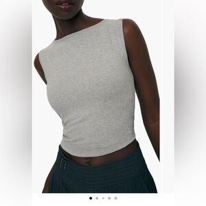 Reformation Heather Grey Dusk Knit Top Size M